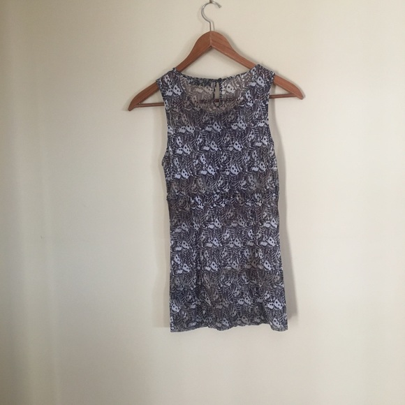Mexx tank top blouse grey print medium - Picture 4 of 5